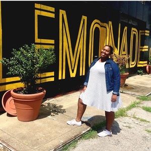 Plus Size Grey Swing Dress